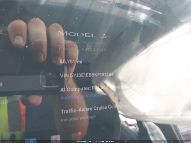2019 TESLA MODEL 3 LONG RANGE/PERFORMANCE 7