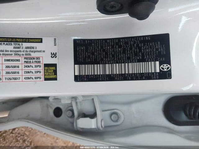 2026 TOYOTA COROLLA LE 9