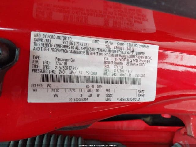 2016 FORD FOCUS SE 9