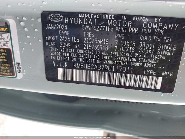2024 HYUNDAI KONA SEL 9