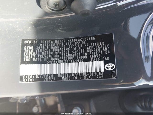 2026 TOYOTA COROLLA LE 9