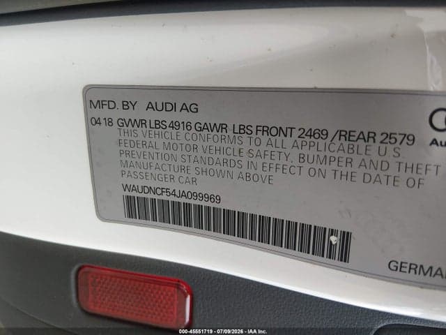 2018 AUDI A5 2.0T PREMIUM 9