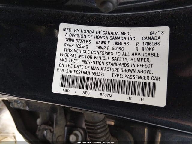 2018 HONDA CIVIC LX 9