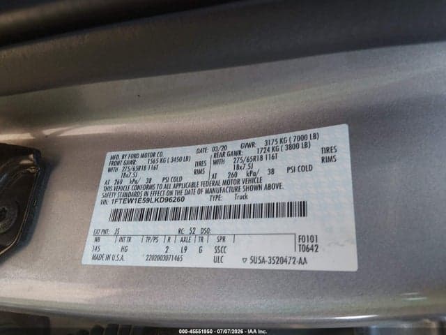 2020 FORD F-150 LARIAT 9