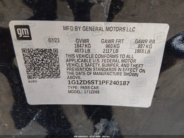 2023 CHEVROLET MALIBU FWD 1LT 9