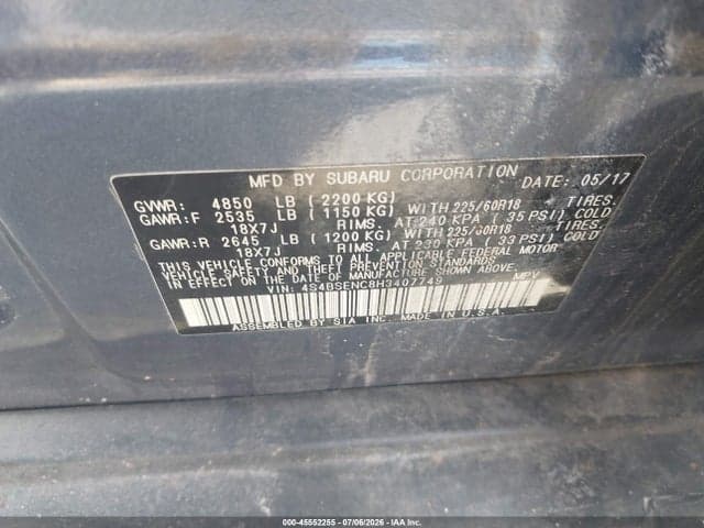 2017 SUBARU OUTBACK 3.6R LIMITED 9