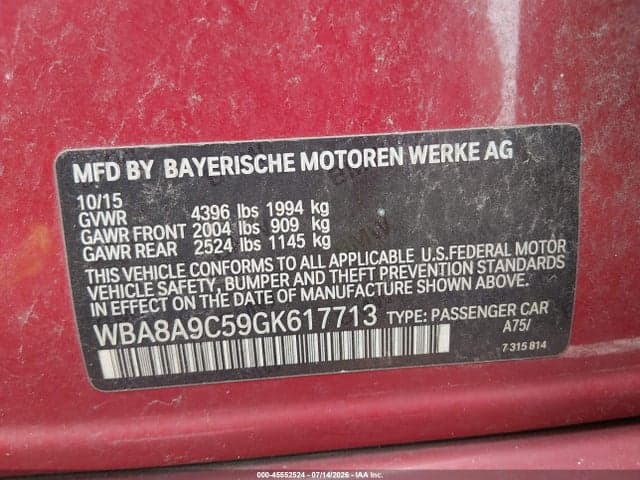 2016 BMW 320I 9