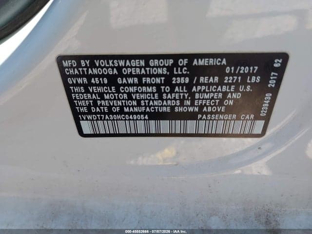 2017 VOLKSWAGEN PASSAT 1.8T R-LINE 9