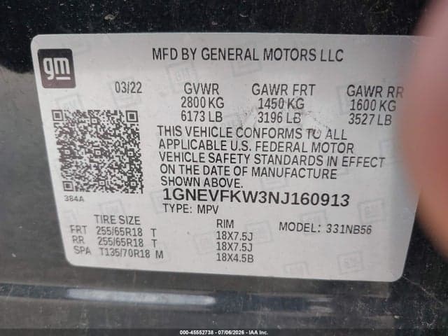 2022 CHEVROLET TRAVERSE AWD LS 10