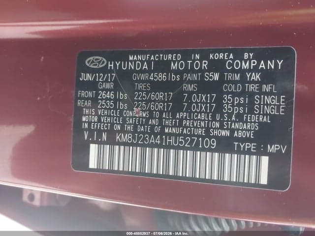 2017 HYUNDAI TUCSON SE 9