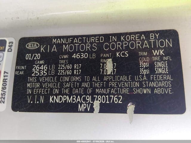2020 KIA SPORTAGE LX 9