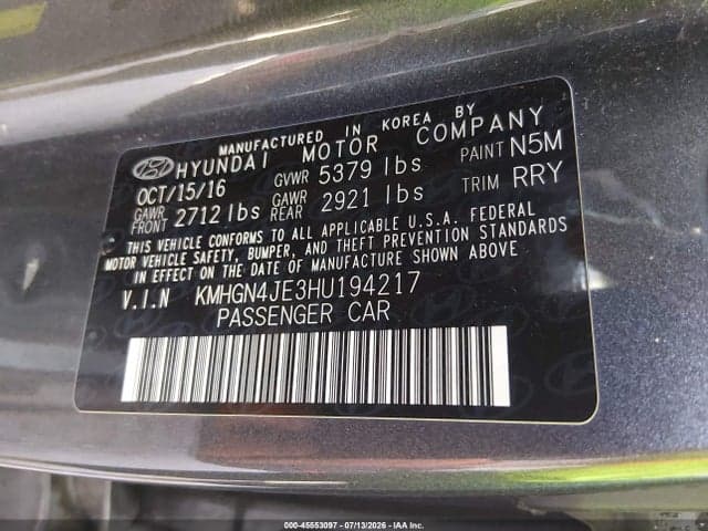 2017 GENESIS G80 3.8 9