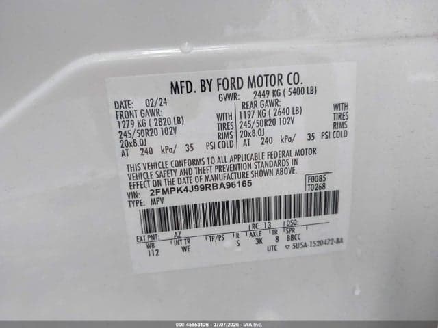 2024 FORD EDGE ST-LINE 9