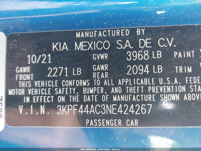 2022 KIA FORTE GT 9