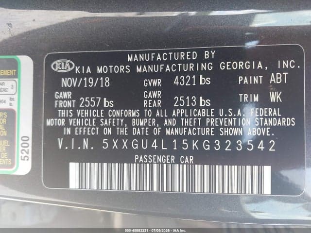 2019 KIA OPTIMA EX 9
