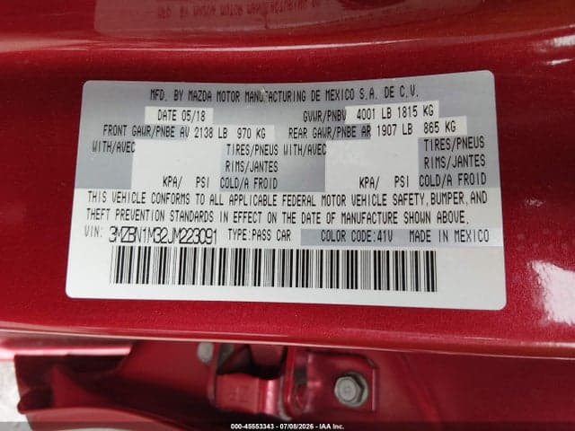 2018 MAZDA MAZDA3 GRAND TOURING 9