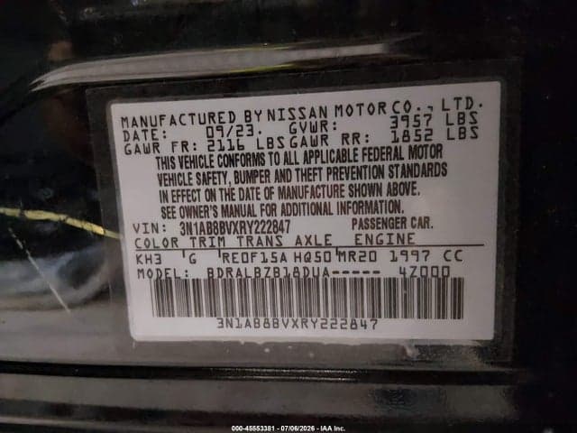 2024 NISSAN SENTRA S XTRONIC CVT 9
