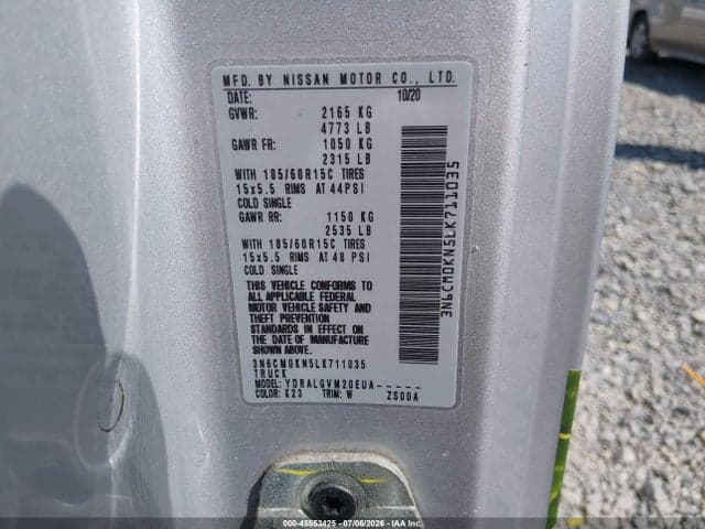 2020 NISSAN NV200 CARGO SV XTRONIC CVT 9