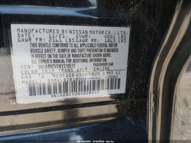 2022 NISSAN SENTRA SV XTRONIC CVT 9