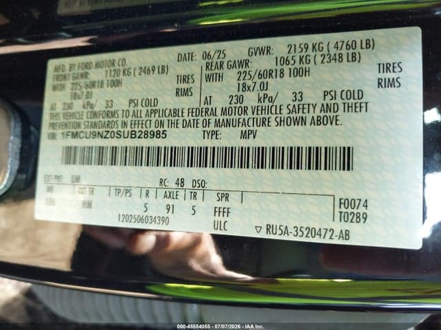 2025 FORD ESCAPE ST-LINE SELECT 9