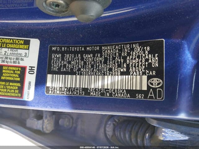2019 TOYOTA COROLLA SE 9