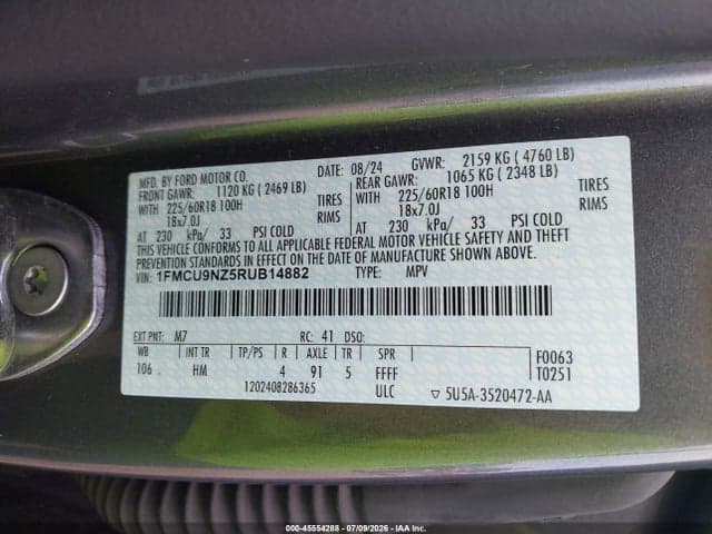 2024 FORD ESCAPE ST-LINE SELECT 9