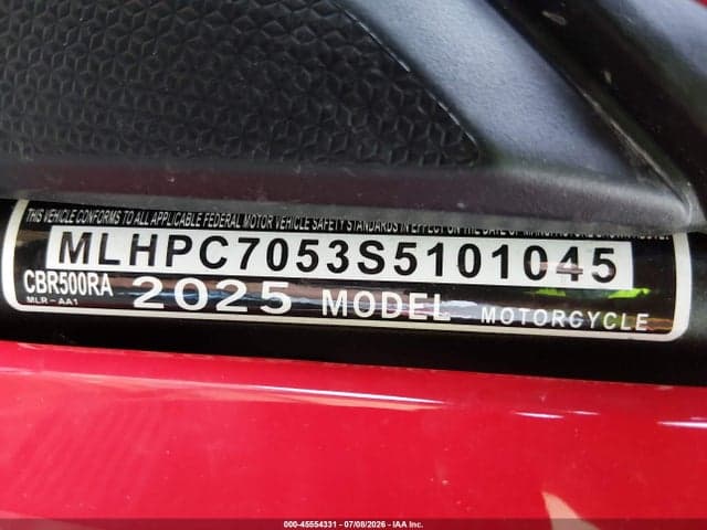 2025 HONDA CBR500 RA 10