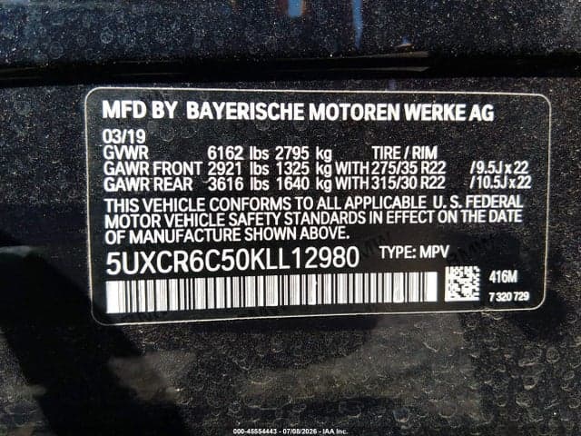 2019 BMW X5 XDRIVE40I 9