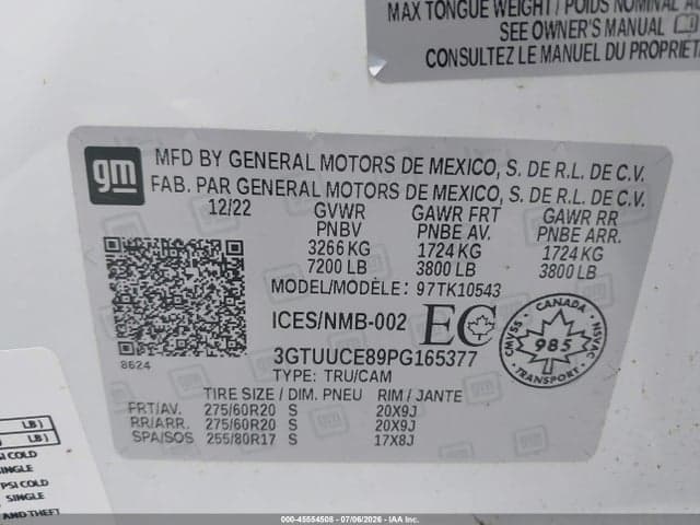 2023 GMC SIERRA 1500 ELEVATION 9