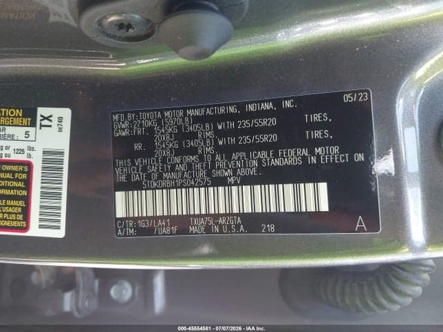 2023 TOYOTA HIGHLANDER PLATINUM 9