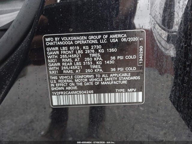 2021 VOLKSWAGEN ATLAS 3.6L V6 SEL PREMIUM R-LINE 9