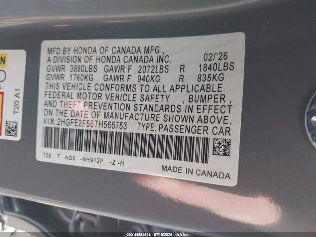 2026 HONDA CIVIC SPORT 9