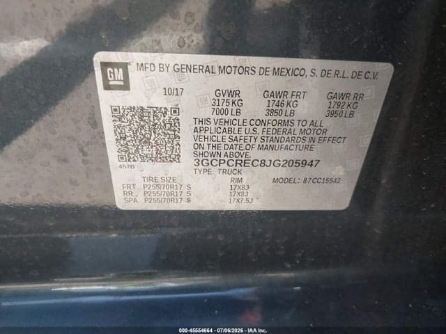 2018 CHEVROLET SILVERADO 1500 1LT 9