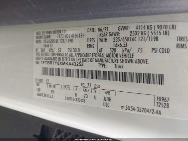 2021 FORD TRANSIT-250 9