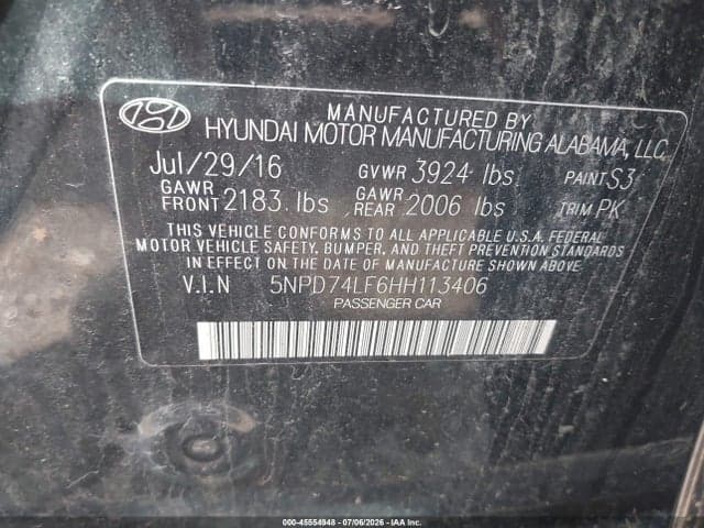 2017 HYUNDAI ELANTRA SE 9