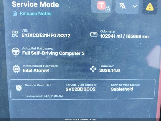 2017 TESLA MODEL X 100D/75D/90D 7