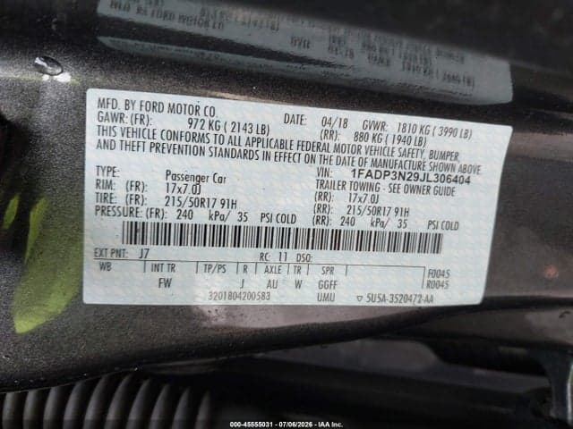 2018 FORD FOCUS TITANIUM 9