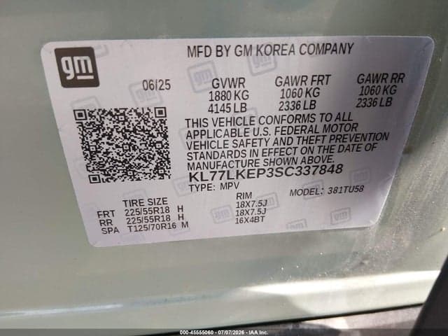 2025 CHEVROLET TRAX FWD ACTIV 9