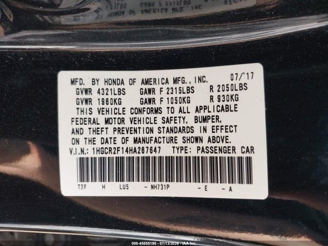 2017 HONDA ACCORD SPORT SE 9