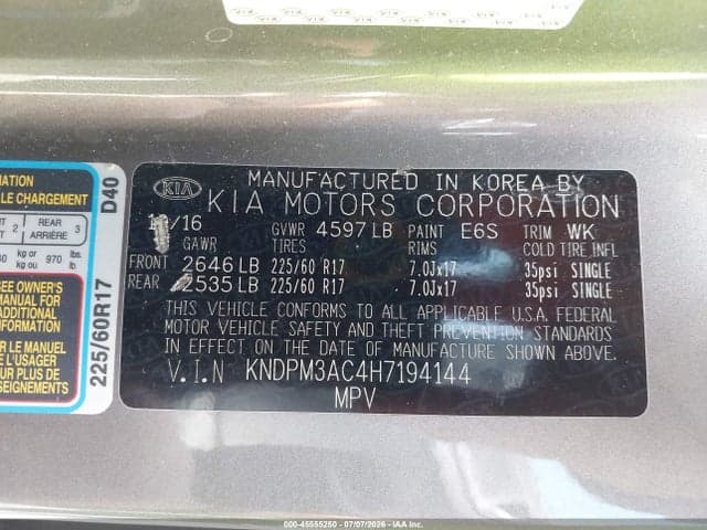2017 KIA SPORTAGE LX 9