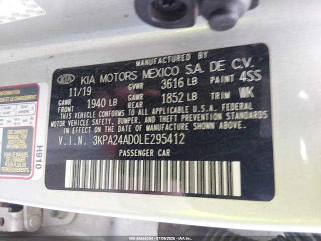 2020 KIA RIO S 9