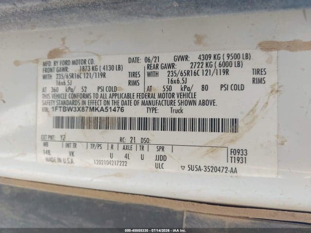 2021 FORD TRANSIT-350 CARGO VAN 4