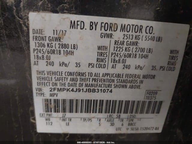 2018 FORD EDGE SEL 9