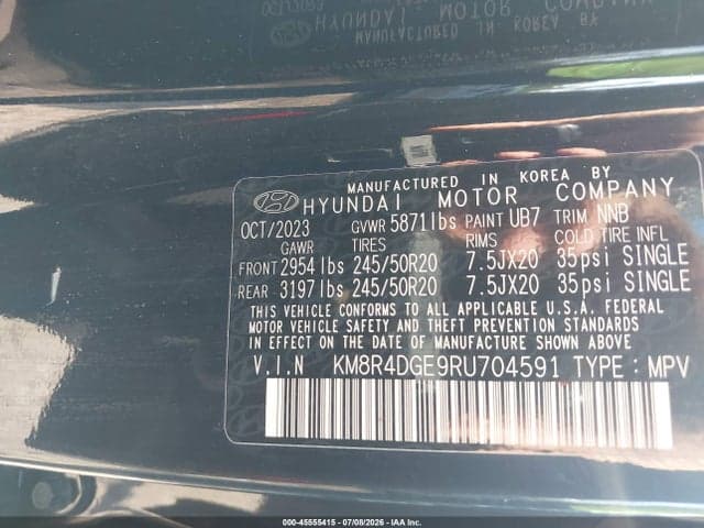 2024 HYUNDAI PALISADE SEL 9