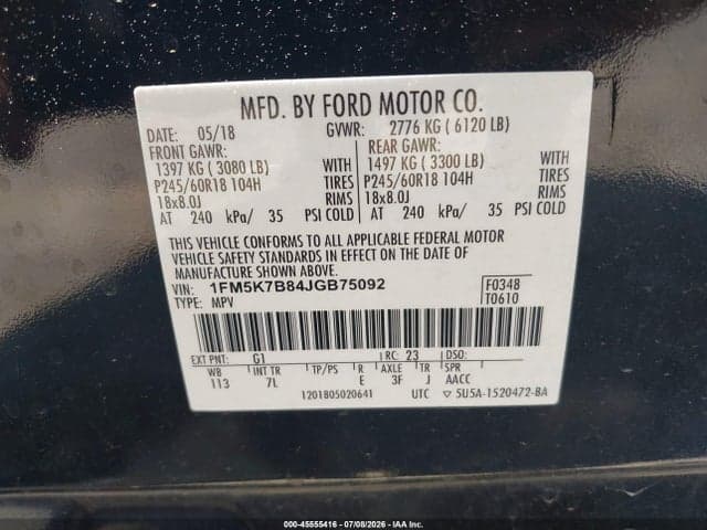 2018 FORD EXPLORER 9