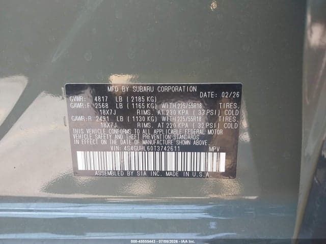 2026 SUBARU CROSSTREK LIMITED 9