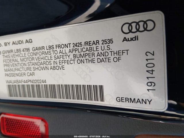 2023 AUDI A4 PREMIUM 40 TFSI QUATTRO S TRONIC 9