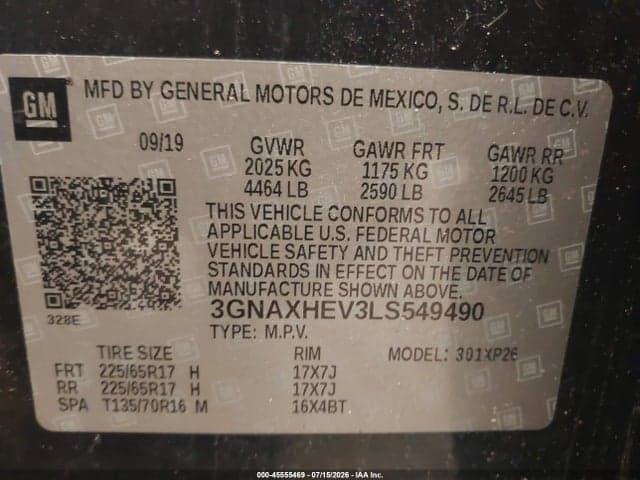 2020 CHEVROLET EQUINOX FWD LS 9