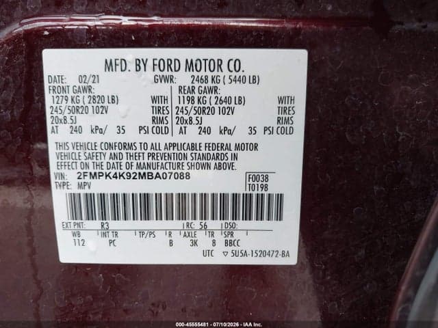 2021 FORD EDGE TITANIUM 9