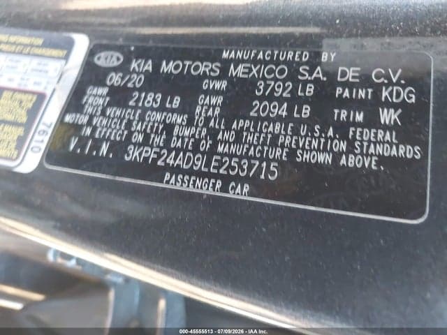2020 KIA FORTE LXS 9